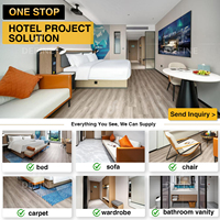 Foshan Hersteller Komplettpaket Maßgefertigte Hotelmöbel Hotelzimmer King-Queen-Doppelbetten Moderne 5-Sterne-Hotel Schlafzimmer-Sets