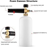 Pistolet à mousse de lavage de voiture, haute pression, Jet de mousse de neige, lave-linge de nettoyage de voiture, pulvérisateur d'eau, ensemble de pistolets à eau, 3000 PSI