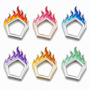 Épinglette de chapeau en métal plaqué or avec logo personnalisé sérigraphié et cadre sur mesure pour souvenir de club de chapeaux, cadeau OEM ODM - Product Image 3