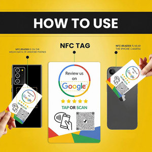 Carte de revue d'avis NFC RFID personnalisée avec code QR – Support intelligent pour avis clients et évaluations d'entreprise - Product Image 4