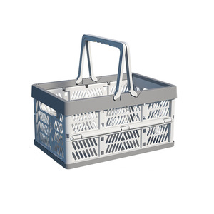 Cesta de almacenamiento plegable portátil, diseño funcional para aperitivos, juguetes, compras, baño, al aire libre, para guardarropa, almacenamiento de ropa - Product Image 6