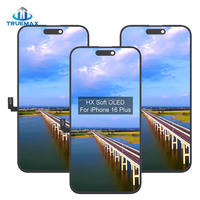 Écran OLED souple HX pour iPhone 16+ – Assemblage complet d'écran LCD et numériseur pour smartphone iPhone 16 Plus Truemax