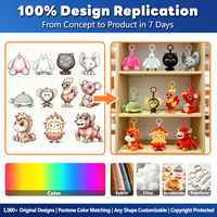 Jouets en peluche personnalisés OEM/ODM, dinosaures mignons de dessin animé, petits dinosaures T-Rex, mini dinosaures en peluche, porte-clés avec logo de marque