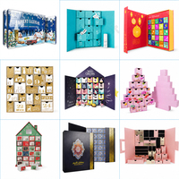 Caja de Calendario de Adviento con Forma de Árbol de Navidad Personalizada, Caja de Regalo con Cajones Vacíos para Dulces y Cosméticos