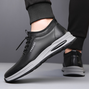 Zapatillas Deportivas de Piel Blancas para Hombre, con Cordones, Estilo Casual, Suela Suave, Estilo Deportivo, Hechas en Wenzhou - Product Image 2