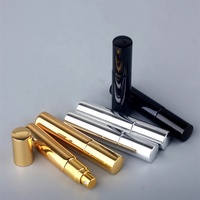 Flacon de parfum rechargeable en verre avec pulvérisateur à pompe, échantillon personnel, or, argent, noir, 10 ml, sérigraphie personnalisée
