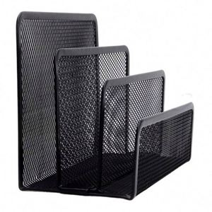 Desk Organizer Mesh Metal Desktop <b>Small</b> Letter Design Shelf Letter Shelf - Product Image 2