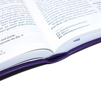 Service d'impression personnalisée de la Sainte Bible avec logo estampé à chaud, couverture souple en cuir PU violet KJV pour les groupes religieux et les livres bibliques