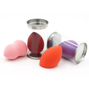 Ensemble d'éponges plates en microfibre écologiques pour le maquillage, logo personnalisé, éponge applicatrice de fond de teint douce sans latex - Product Image 4