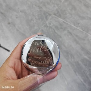 Zonyin khuyến mãi Phong Cách Mới Nhỏ Gọn Kim Loại Mỹ phẩm gương biểu tượng tùy chỉnh <span class=keywords><strong>Double</strong></span> <span class=keywords><strong>Sided</strong></span> túi nhỏ gương cho quà lưu niệm đám cưới - Product Image 5