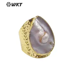 WT-R345 Wholesale Hot Selling Natural Mother Of Pearl Ring Pearl Shell Ring Fashion 2020 Charm Jewelry Pearl Ring