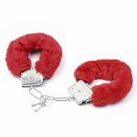 Menottes en acier inoxydable, menottes de cheville en métal, menottes en fourrure, jouets sexy pour jeux BDSM