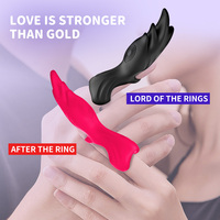 Vibrateur à doigts Aile d'ange 12 fréquences, stimulateur clitoridien double point G/C, jouet sexuel en silicone pour couples, contrôlé par application