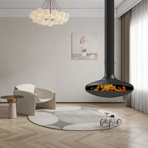 2024 diseño moderno chimenea suspendida calefacción estufa <span class=keywords><strong>de</strong></span> <span class=keywords><strong>leña</strong></span> chimenea colgante interior - Product Image 6