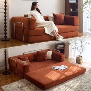 Sofá Moderno Compacto Mais Vendido, Sofá-Cama Seccional Dobrável Extensível Reclinável, Puff para Quarto, Sala de Estar e Jardim - Product Image 2