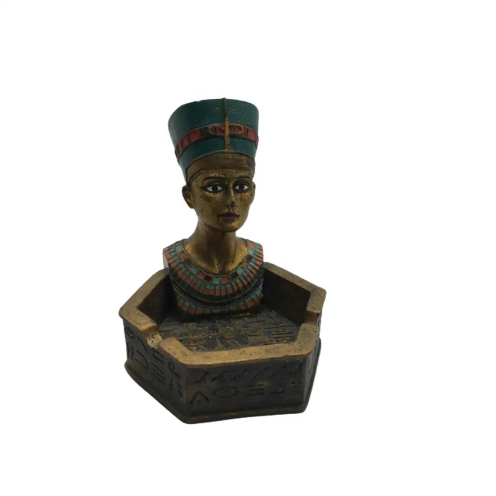 Melhor egípcio rei faraó rainha egípcia estátua cinzeiro egípcio para decoração caseira