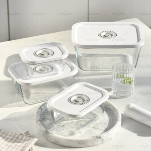 Ermetico dispensa cucina <span class=keywords><strong>contenitori</strong></span> di stoccaggio w/coperchi, <span class=keywords><strong>contenitori</strong></span> <span class=keywords><strong>per</strong></span> la preparazione dei pasti <span class=keywords><strong>per</strong></span> il pranzo, <span class=keywords><strong>sottovuoto</strong></span> <span class=keywords><strong>contenitori</strong></span> di <span class=keywords><strong>vetro</strong></span> con pompa a mano - Product Image 2