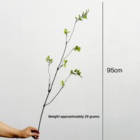 Chinesische Zen-Stil Rote Blätter, Künstliche Pflanzenzweige, Verwitterte Zweige für Blumenarrangements, Innendekoration