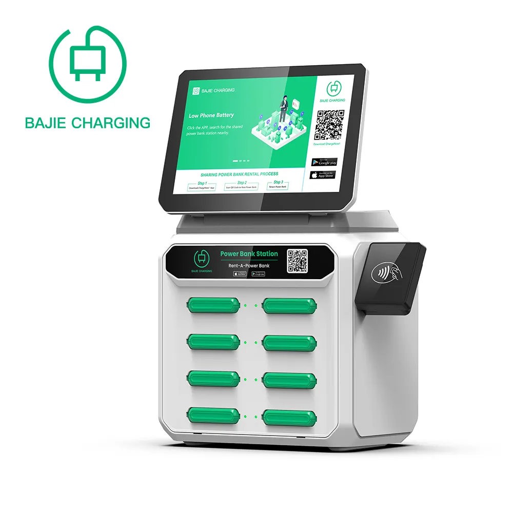 Commercialcharging Station Shared Power Bank With Pos Earning App Power Bank Rental Near Me Station With Pos