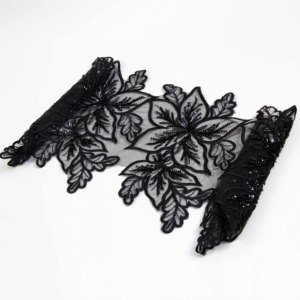 Beautiful Floral Custom Colour Embroidery Beads And Sequins Lace Trims