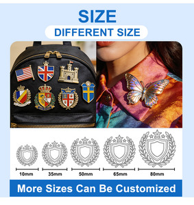 Insignia <span class=keywords><strong>de</strong></span> solapa metálica con forma <span class=keywords><strong>de</strong></span> sombrero <span class=keywords><strong>de</strong></span> payaso, personalizada con impresión UV 2D, para entretenimiento <span class=keywords><strong>de</strong></span> primera <span class=keywords><strong>clase</strong></span>, venta al por mayor - Product Image 4