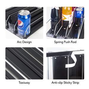 Manufacture adjustable plastic shelf cigarettes <b>bottle</b> drink divider pusher system <b>for</b> supermarket products display - Product Image 4