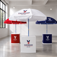 Stand d'exposition extérieur durable et économique en PP ABS réutilisable avec parapluie pour comptoir promotionnel