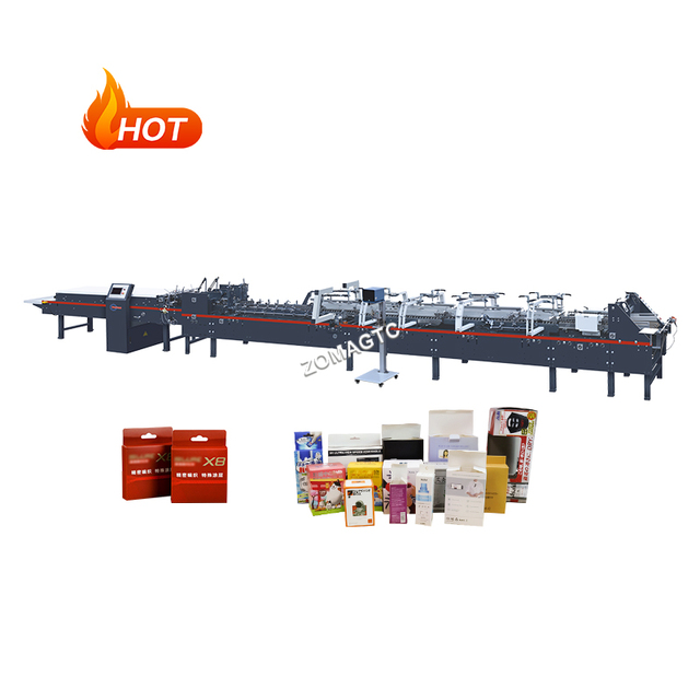 Automatic Box Folding Gluing Machine Pre-Folded Box Folder and Gluer Paper Pasting Corrugated Box Forming Machine