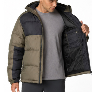 Veste matelassée d'hiver sur mesure pour homme, fermeture éclair, col montant, imperméable, réversible, haute qualité, dernières tendances, prix de gros - Product Image 2