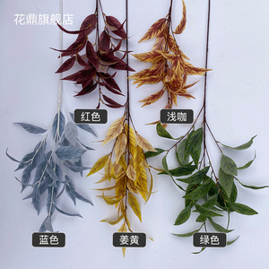 Fleurs artificielles en tissu de soie, feuilles de lys et de magnolia, pour décoration d'arche de mariage ou de couloir de Noël, 100 cm - Product Image 1