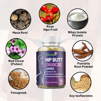 Complément Alimentaire Végétalien Hipummies Marque Blanche – Mélange Herbal Naturel pour Soutenir la Courbe des Hanches et la Remodelation Corporelle – Bonbons Gélifiés pour Courbes Adultes