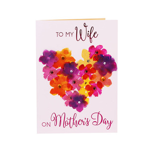 Impreso de estampado en caliente de la flor hecha a mano tarjetas de felicitación <span class=keywords><strong>para</strong></span> regalo de Día de las madres - Product Image 5