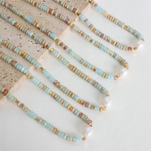 สร้อยคอประดับลูกปัดหรูหราประณีตพร้อมจี้มุกสำหรับผู้หญิง - Product Image 2