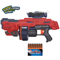 Vente chaude B/O pistolet souple jouets cible tir jouet pistolet jeu de tir sûr avec 24 balles en mousse Air doux jeu enfants jouets
