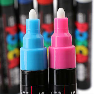 Uni tip phẳng sơn đánh dấu posca Acrylic mực vĩnh viễn Trắng Highlighter cho vải đặt hàng số lượng lớn cho Poster phong cách khô - Product Image 4