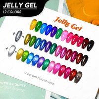 JTING Nouvelle Tendance 12 Couleurs Gelée Translucide Néon pour Nail Art UV/LED – Fournisseur d'Ongles OEM Personnalisable avec Étiquette Privée Gratuite