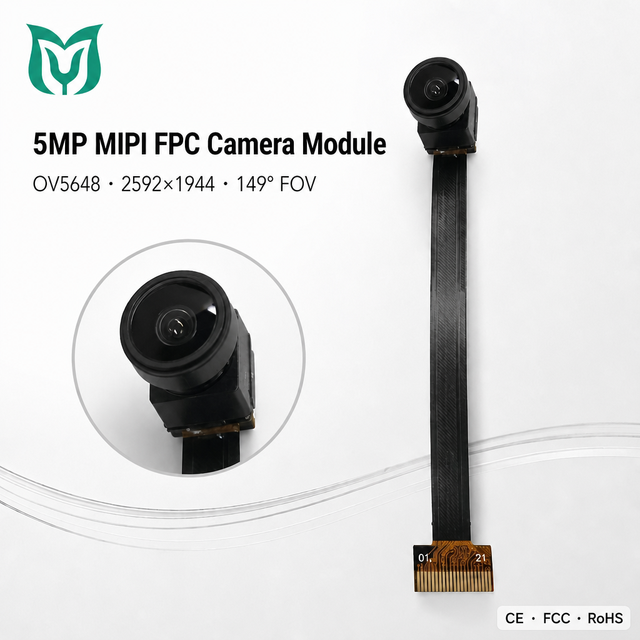 5MP MIPI FPC Camera Module 149 FOV F2.8 TV Distortion<18% 1/4" Sensor 2592x1944 Resolution for Smartphones/Tablets
