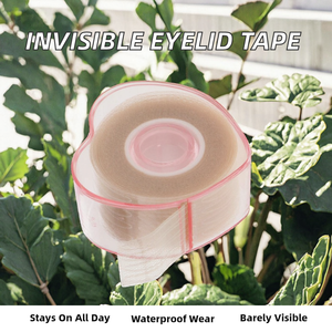 Waterproof Heart Mesh Lace Eyelid Sticker Roll Double Sided Invisible Long Lasting Eye Tape - Product Image 2