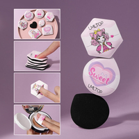 Nouveau rose sans Latex beauté éponge multi-forme coussin d'air poudre bouffée voyage cosmétique moelleux doigt coeur Mini goutte d'eau SY261