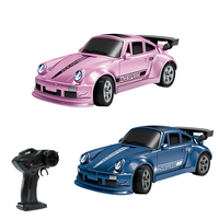 Coche de Carreras a Control Remoto DWI 2.4G a Escala Completa, Miniatura de Derrape con Luces, Modelo 1/64, Juguete para Niños de Alta Velocidad