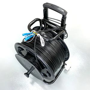 2/4/6/12 lõi ngoài trời <span class=keywords><strong>LC</strong></span> <span class=keywords><strong>LC</strong></span> bọc thép màu đen TPU duy nhất chế độ sợi quang vá cáp với cáp cuộn cuộn cho sự kiện trực tiếp - Product Image 4