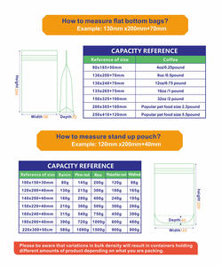 Bolsa Transparente con Cierre Hermético, Reutilizable, a Prueba <span class=keywords><strong>de</strong></span> Fugas, Sellado Térmico <span class=keywords><strong>de</strong></span> 3 Lados, Envase <span class=keywords><strong>de</strong></span> Plástico PET para Alimentos, Especias y Polvos - Product Image 6
