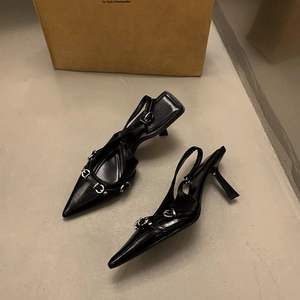 Zapatos de Tacón Alto con Plataforma Impermeable de Tacón Grueso, Estilo Coreano, Moda Nueva, Zapatos de Cuero Genuino para Mujer, Zapatos Individuales - Product Image 4