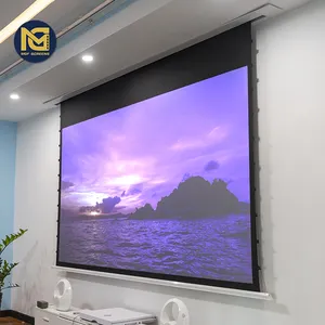 家庭影院系统4K UHD投影隐藏在天花板电动投影仪屏幕中