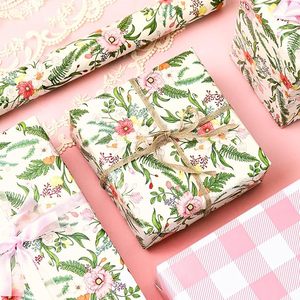 Daily pink double-sided flower copperplate <b>paper</b> gift <b>wrapping</b> <b>paper</b> for Valentine's Day Mother's Day decorative material - Product Image 2