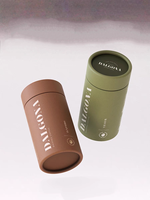 Impresión personalizada, cilindro biodegradable, cajas de botes de té, embalaje de cartón de papel Premium para alimentos y bebidas, estilo de caja de tubo