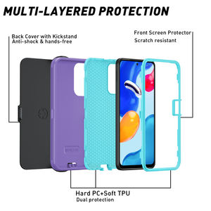 Custodia per difesa pesante per <span class=keywords><strong>Xiaomi</strong></span> MI <span class=keywords><strong>11T</strong></span> <span class=keywords><strong>Cover</strong></span> posteriore Mobile di protezione completa con Clip da cintura fondina campione libero - Product Image 4