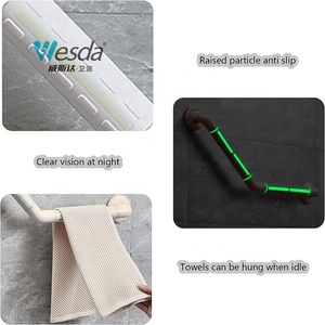 WESDA Main courante <span class=keywords><strong>de</strong></span> <span class=keywords><strong>baignoire</strong></span> en forme <span class=keywords><strong>de</strong></span> L en acier inoxydable robuste Anneaux lumineux <span class=keywords><strong>pour</strong></span> personnes handicapées Barrière antidérapante <span class=keywords><strong>Barre</strong></span> <span class=keywords><strong>d</strong></span>'appui coudée - Product Image 4