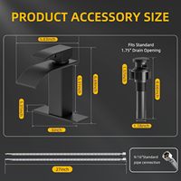 Robinet de lavabo cascade moderne et minimaliste en ABS, mitigeur monocommande avec valve en céramique, à poser sur comptoir de salle de bain, eau chaude et froide double usage