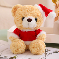 Cadeaux promotionnels de Noël, ours en peluche personnalisés avec logo, jouets en peluche mignons, ours Père Noël